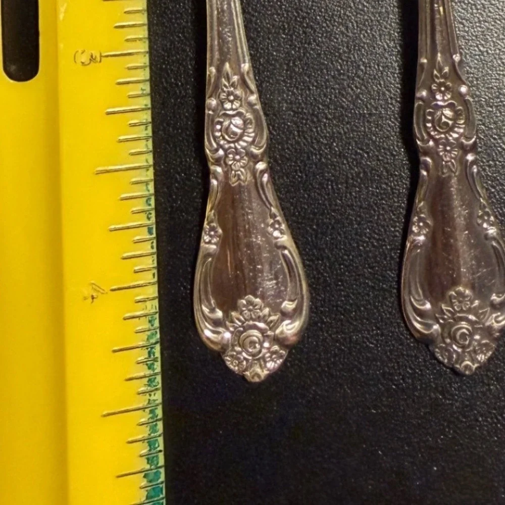 Oneida Wm Rogers Silverplate Demitasse spoons Vanessa Francesca Floral‎ Set of 4